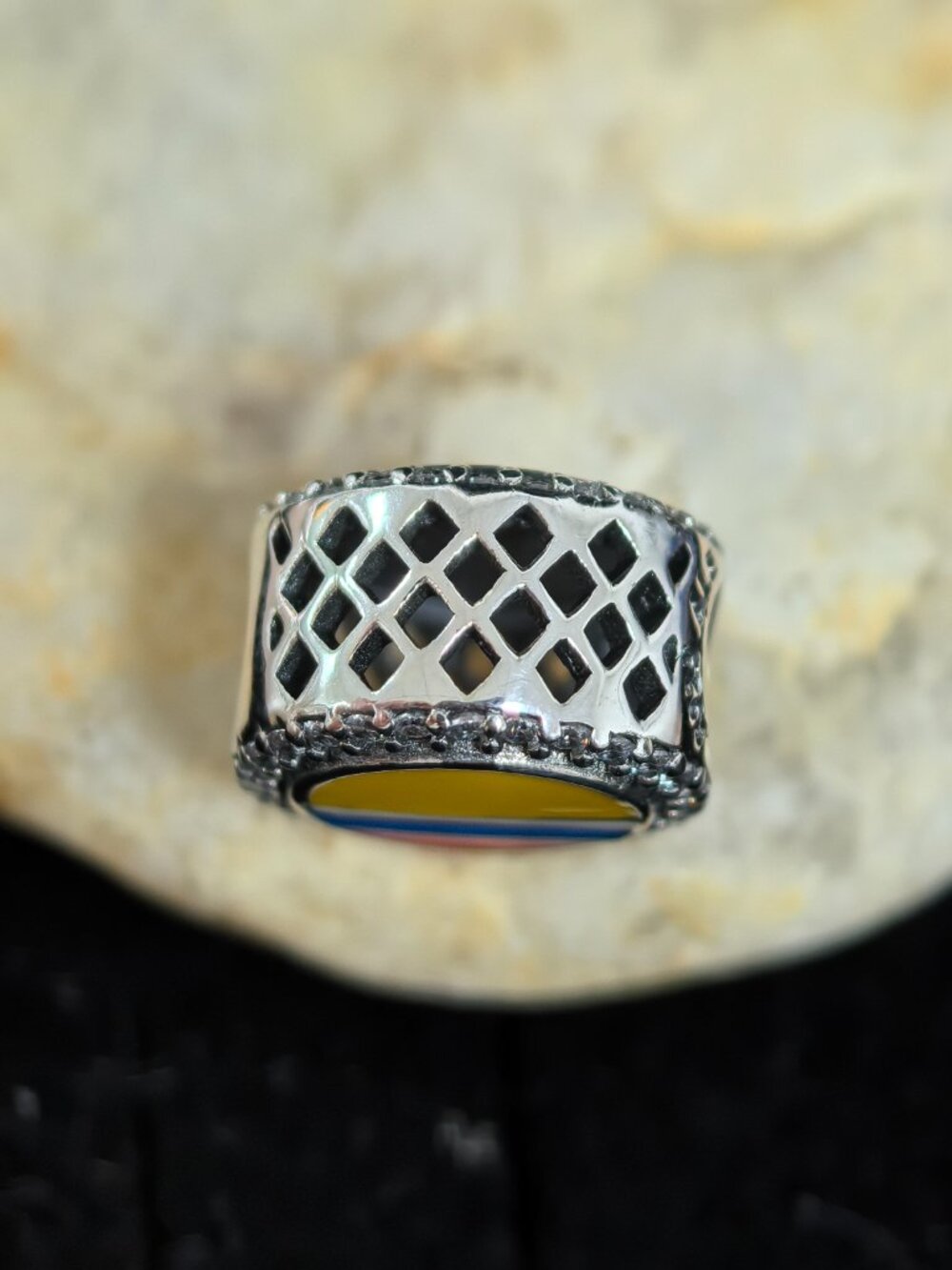 Pandora Colombia Flag Bead Flag Of Ireland Travel Charm, S925 Silver (Women's) View 3